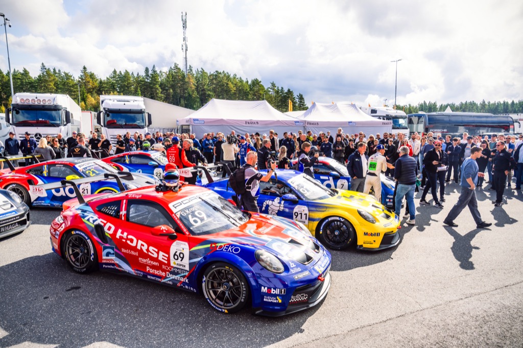 Gustav Krogh tilbage på Carrera Cup-podiet i Norge. 
(Foto:  Porsche Carrera Cup Scandinavia)